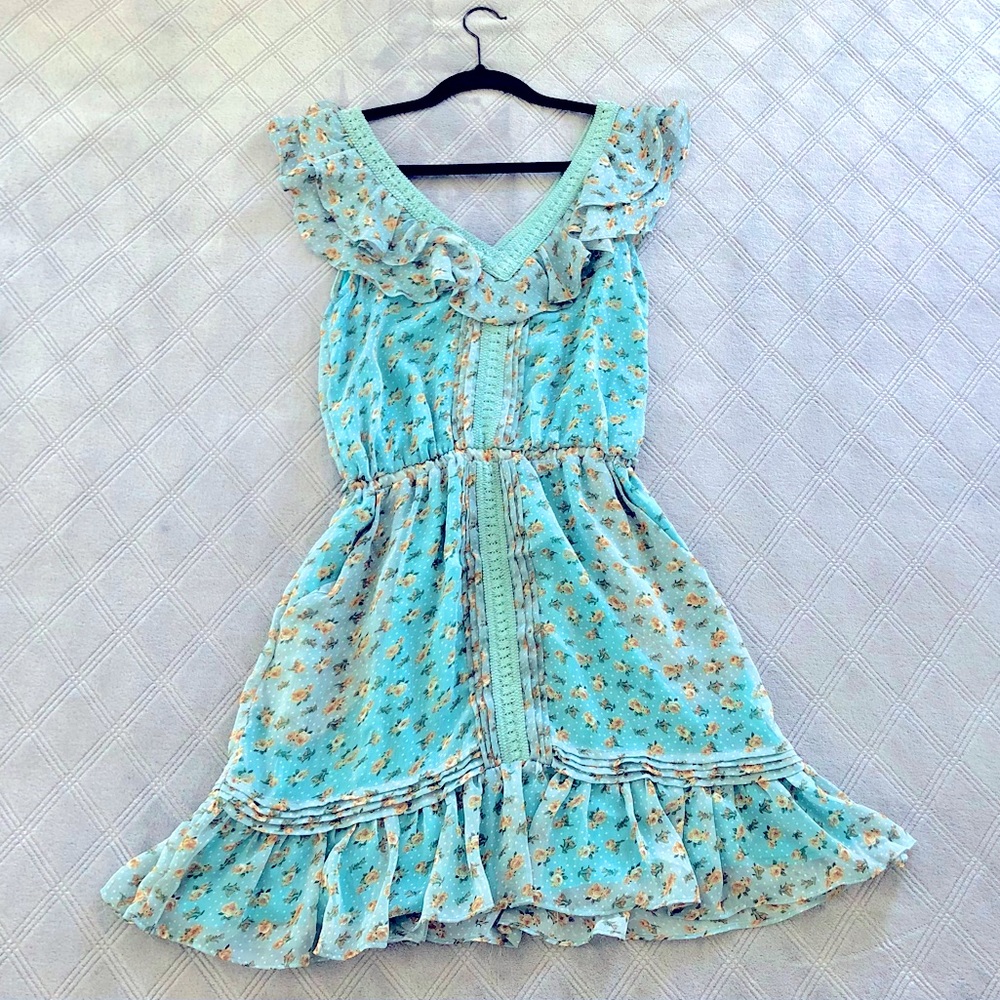 Double Zero Blue Floral Dress